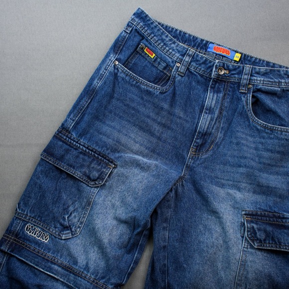 Ombros Other - EMPYRE Y2K Mens Cargo Convertible Denim Carpenter Jeans 33x29 Skater Straight